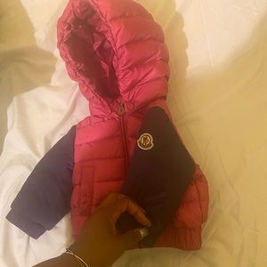 Baby girl pink & purple Moncler 6-9 months